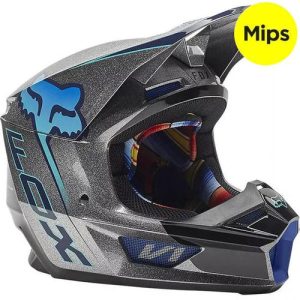 Casco Moto V1 Cntro Gris Fox Racing