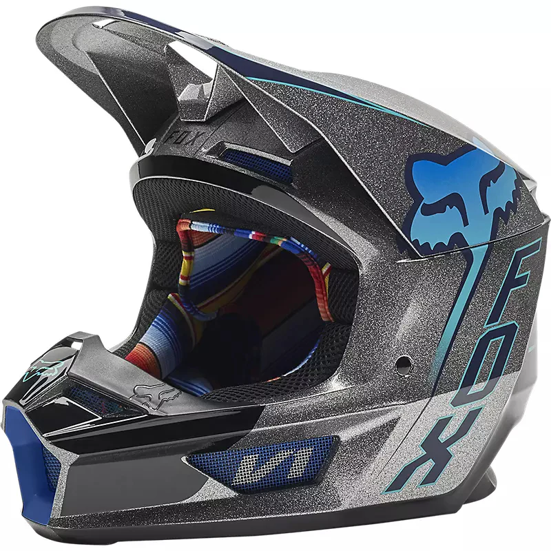 Casco Moto V1 Cntro Gris Fox Racing - Imagen 2