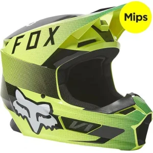 Casco Moto V1 Ridl Amarillo Fox Racing