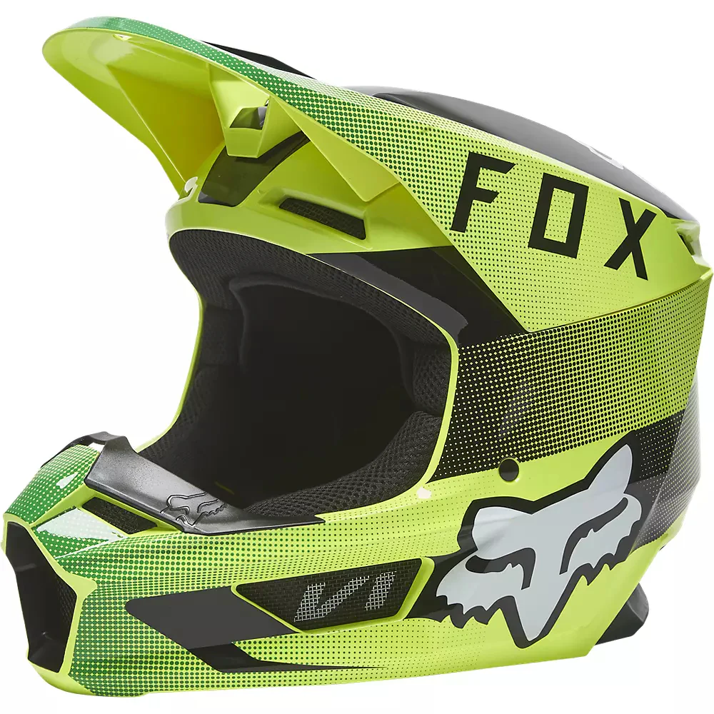 Casco Moto V1 Ridl Amarillo Fox Racing - Imagen 2