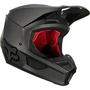 Casco Moto V1 Matte Black Negro Fox Racing