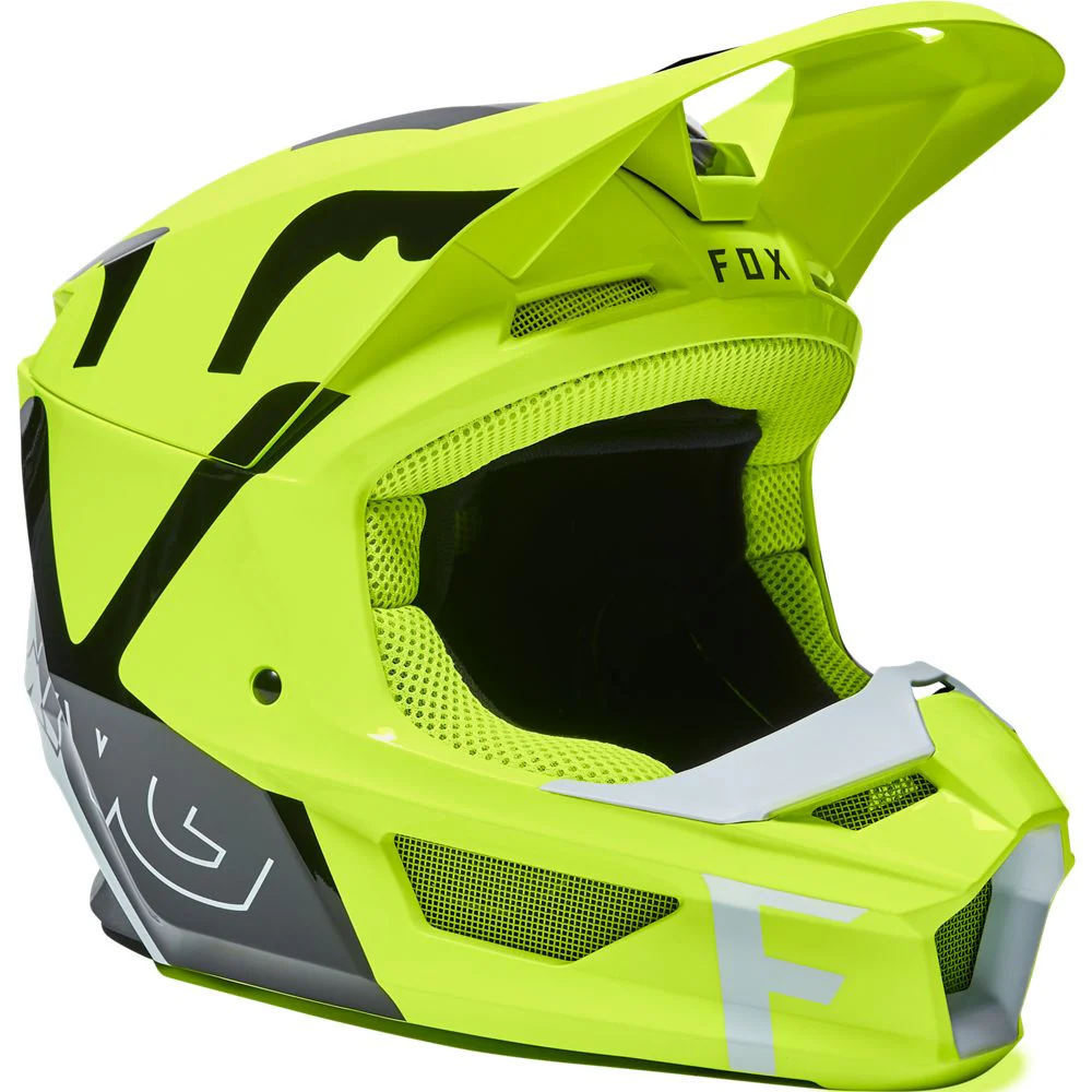 FOX Casco Moto V1 Skew Amarillo