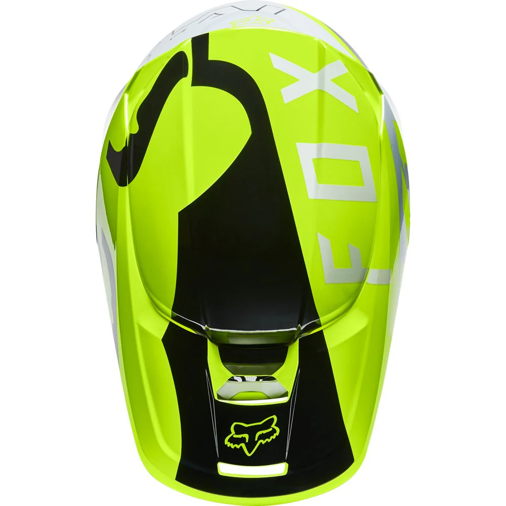 FOX Casco Moto V1 Skew Amarillo - Imagen 3
