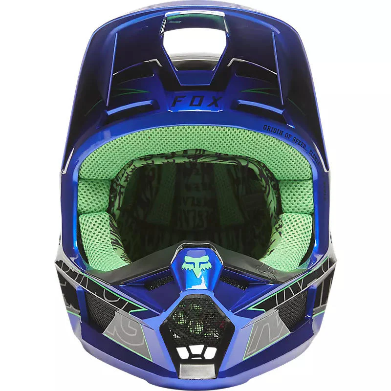 Casco Moto V1 Peril Azul Fox - Imagen 2