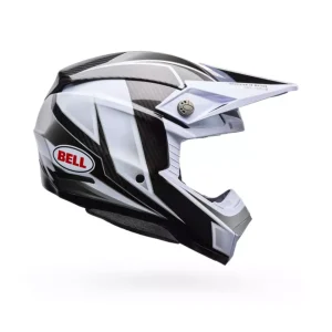 CASCO BELL MOTO-10 SPHERICAL GRID BLANCO NEGRO