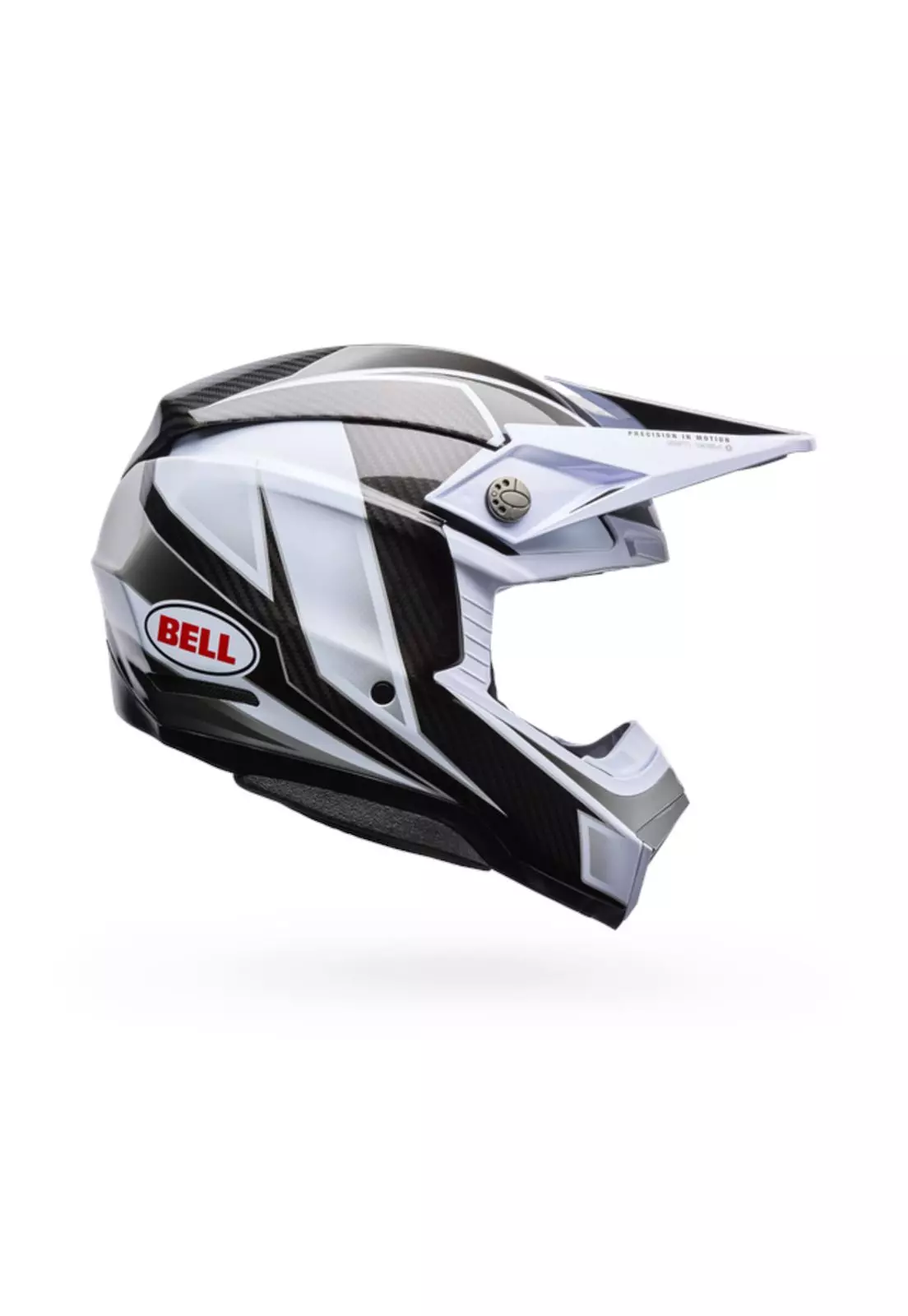 CASCO BELL MOTO-10 SPHERICAL GRID BLANCO NEGRO