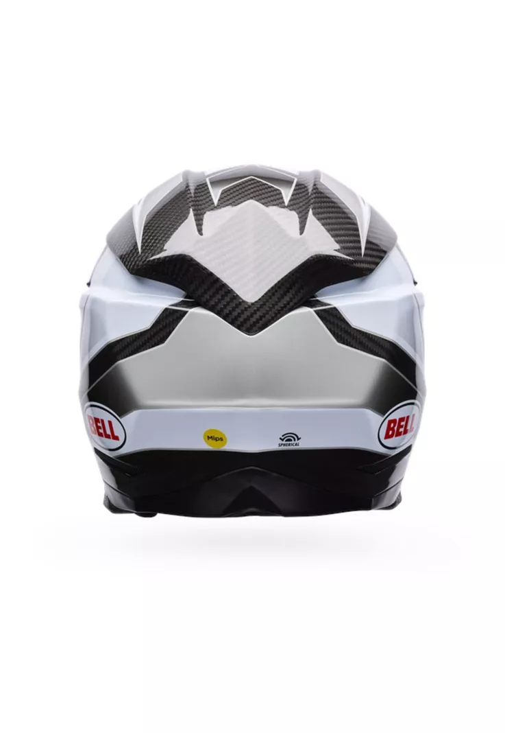 CASCO BELL MOTO-10 SPHERICAL GRID BLANCO NEGRO - Imagen 3