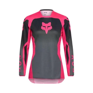 Polera Moto Mujer 180 Shield Negro/Rosado Fox