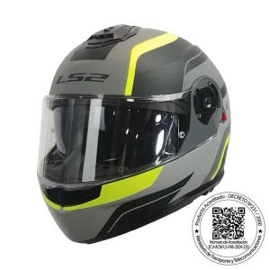 CASCO LS2 FF908 STROBE II MONZA NEGRO AMARILLO MATE