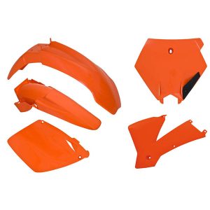 KIT DE PLÁSTICOS KTM SIN PROTECTORES DE HORQUILLA R-TECH