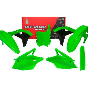 KIT DE PLÁSTICOS KAWASAKI KX CON PROTECTORES DE HORQUILLA