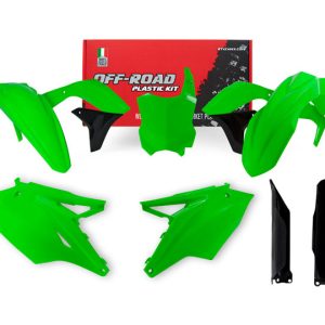KIT DE PLÁSTICOS KAWASAKI KX VERSIÓN ESTADOUNIDENSE CON PROTECTORES DE HORQUILLA
