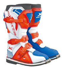 BOTA MOTOCROSS NIÑO EXUSTAR BLANCO/ROJO/AZUL