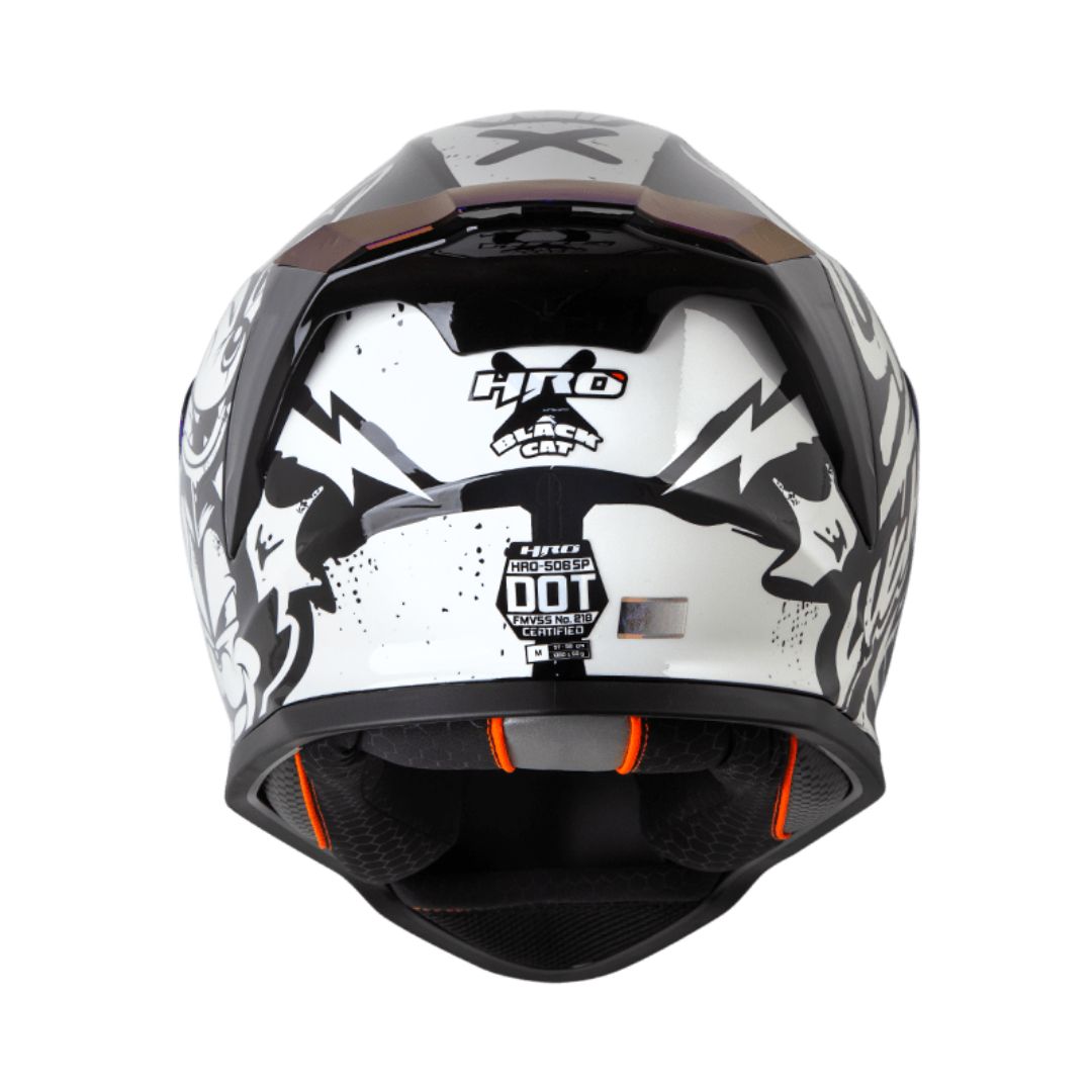 CASCO MOTO HRO 506 BLACK CAT NG BL INTEGRAL NORMA DOT - Imagen 3